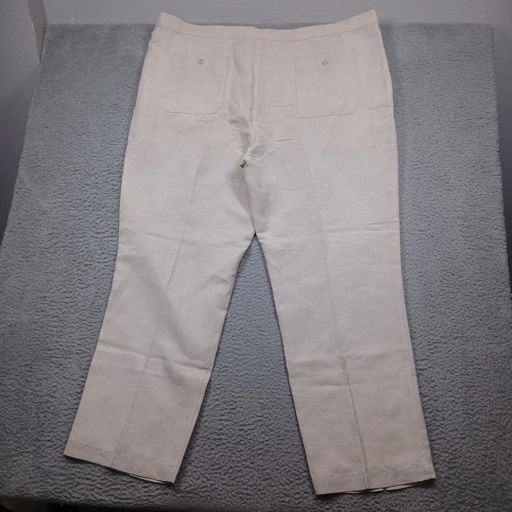 CUBANVERA Linen Blend Drawstring Pants Men's Large 44 Cream‎ Casual Lounge